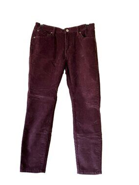 Volcom Corduroy Pants Women's Size 11 | Burgundy Maroon | 31" Waist | Skate Surf